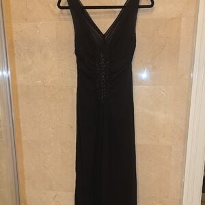 WOMEN'S AEFFE SPA ALBERTA FERRETTI BLACK BEADED SILK COCKTAIL DRESS SZ 8 $850